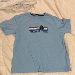 Vineyard Vines Light Blue Tee with Nautical Graphic